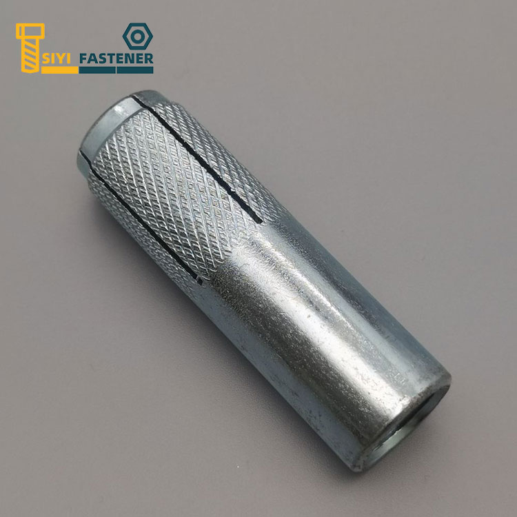 اندود کربن فولاد روی با قطره روی روی لنگر با Knurling