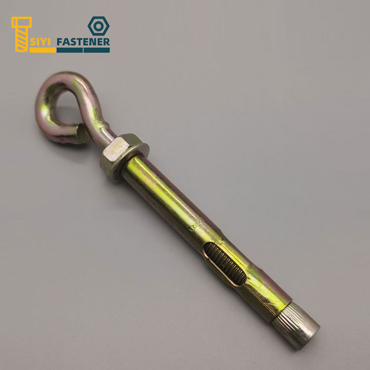 لنگر آستین روکش دار فولاد کربن با مهره مخروطی و قلاب O